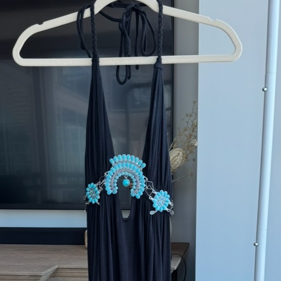 Sky Black Halter Maxi Dress - Picture 7 of 7